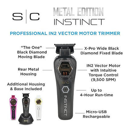 Instinct Metal Trimmer - Professional Cordless Hair Trimmer with Intuitive Torque Control and IN2 Vector Motor