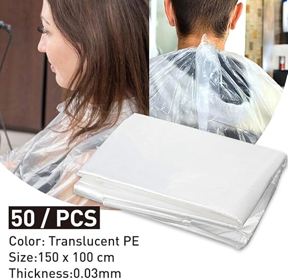 Disposable Plastic Barber Capes 50pk