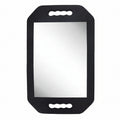 A large rectangular hand mirror with dual handles.