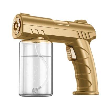 Aftershave pistola spray packaging showing a spray bottle with a black handle.