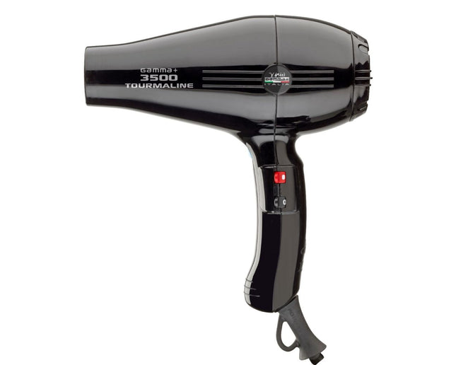 3500 Tourmaline Hair Dryer - Professional Tourmaline Ionization Hair Dryer with Supercharged AC Motor in Black