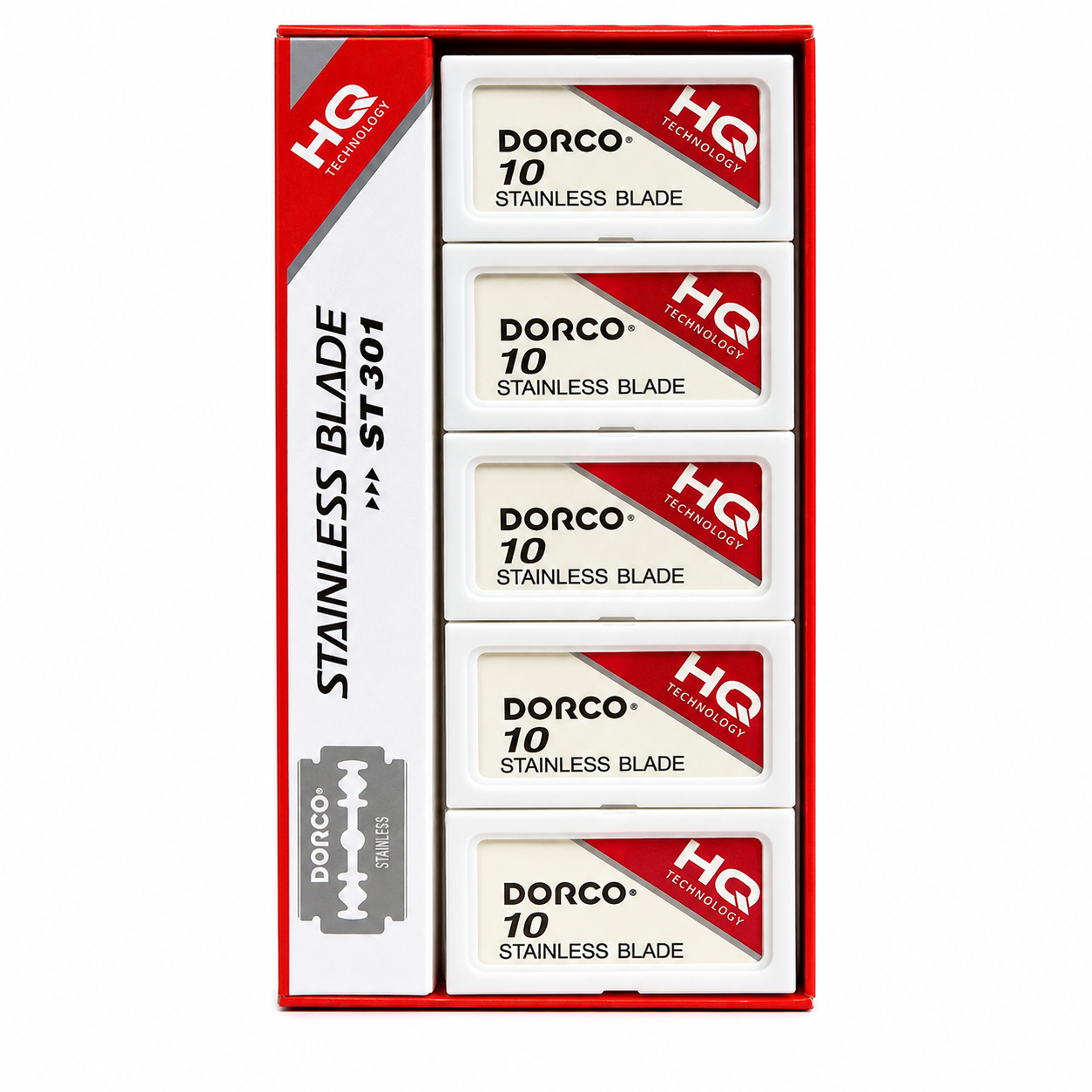 Dorco ST-301 Stainless Steel Double Edge Blades - 100 Pack